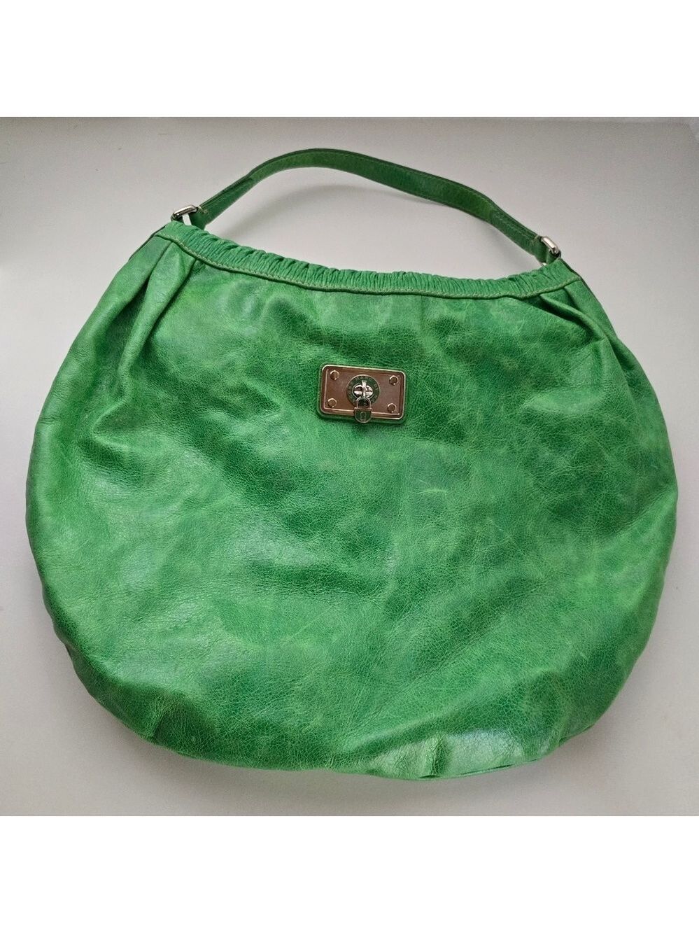 Marc by Marc Jacobs XL Green Leather Hobo Shoulder Bag - Picture 3 of 12